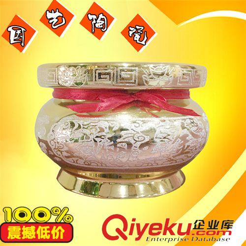 香炉 厂家直销 精品圆口金砂炉 电镀陶瓷工艺品 佛教香炉 爆款热卖