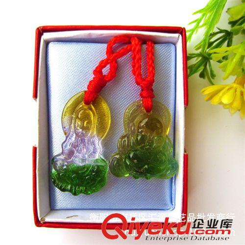 玉器项饰 地摊饰品 天然琉璃观音弥勒佛 情侣水晶项链首链 吊坠批发