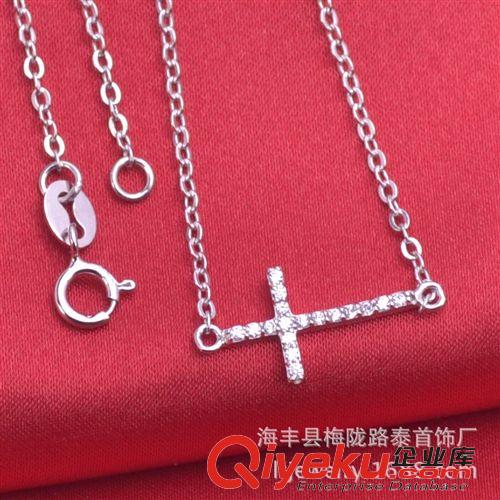 【一月新品】 925纯银 十字架项链 sideway cross necklace