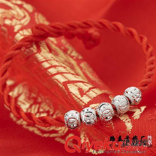 【925银手链】 990纯银转运珠手链 正品时尚情侣手链 fashion jewelry