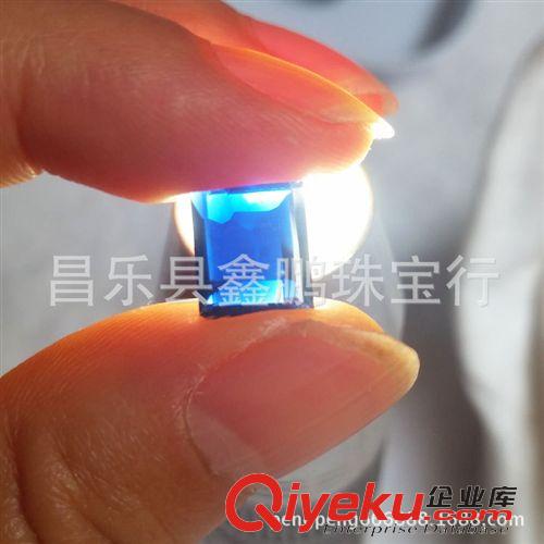 蓝宝石裸石 xx蓝宝石裸石戒面 8X9.6MM 深色 定制xx板戒吊坠 生日礼物