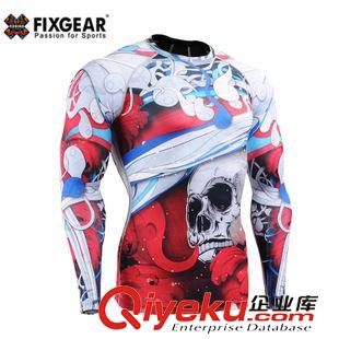 fixgear长袖运动紧身衣 厂家直销 热销爆款fixgear长袖骑行服单车自行车骑行服 CFL-B19