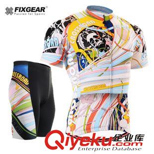 短袖骑行服 fixgear夏季短袖骑行服套装男自行车骑行短裤赛车服厂家直销302