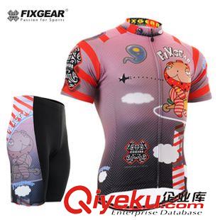 短袖骑行服 Fixgear骑行服短袖套装夏自行车骑行短裤厂家直销定制批发1602