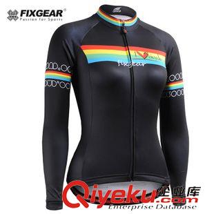 长袖骑行服 fixgear新品长袖骑行服女款 春季自行车骑行紧身厂家直销CS-W201