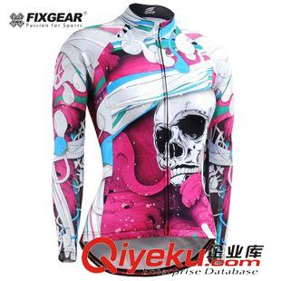 长袖骑行服 fixgear新品长袖骑行服女款 春季自行车骑行紧身厂家直销cs-w19p1