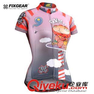 短袖骑行服 fixgear新款夏季女式自行车 短袖骑行服套装吸湿排汗速干厂家直销