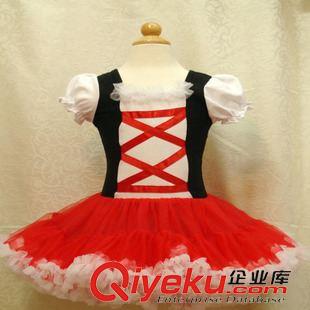 舞蹈裙 整手起批 时尚女童红色条纹连衣裙可爱公主裙舞蹈裙girl dress