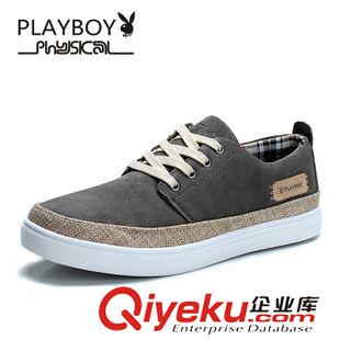 休闲鞋 PLAYBOY/花花公子时尚休闲鞋新品时尚品牌板鞋男单鞋圆头系带