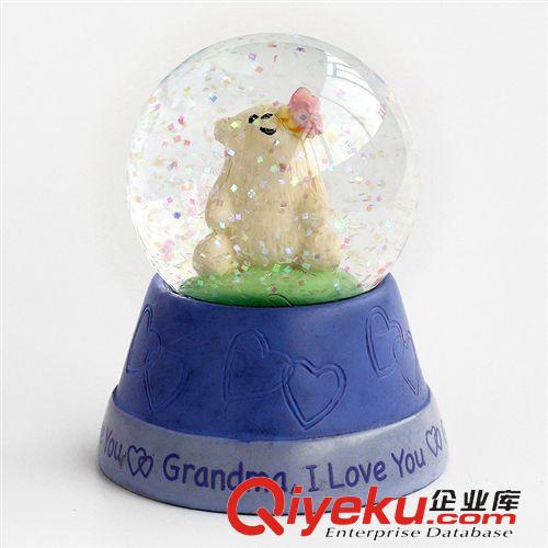 雪花球水球 新奇特创意工艺品45mm 田鼠3D立体内景玻璃雪花球水晶球