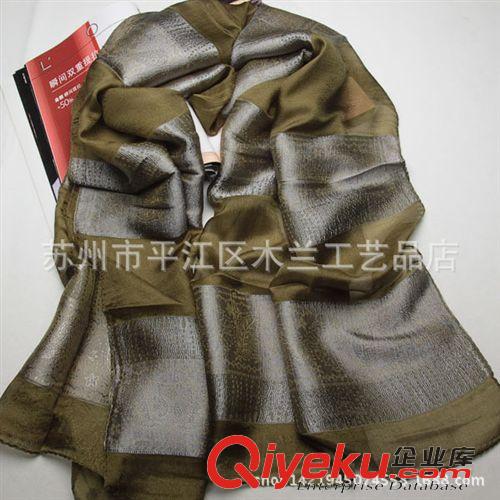 六缎真丝长巾 {bfb}桑蚕丝 真丝提花 苏州丝巾 厂家直销批发