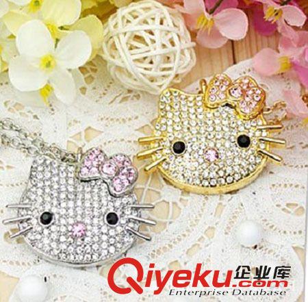 U盘专区 坤普珠宝HELLO KITTY 金银两色可选u盘 猫头像礼品u盘 批发定制