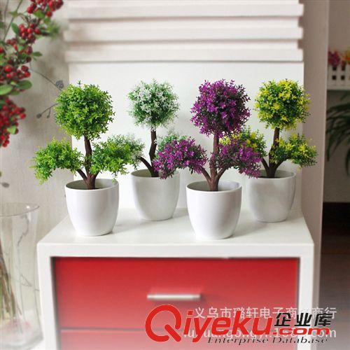 2015 新款产品 仿真假树 仿真植物盆栽 樱雪球 仿真植物绿植 迷你盆栽塑料假花