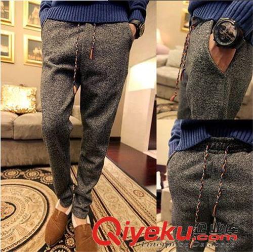 男下装 2014爆款男装xx加厚加绒保暖小脚休闲裤 男士哈伦裤 雪花裤xx
