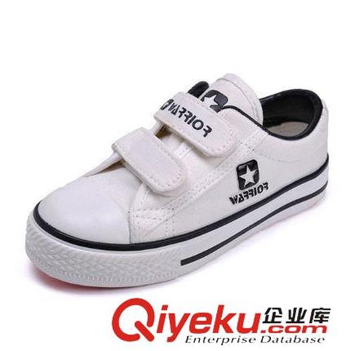 ◆回力 warrior 上海回力帆布鞋 男童鞋女童 儿童布鞋新款 魔术贴白球鞋xxWZ601
