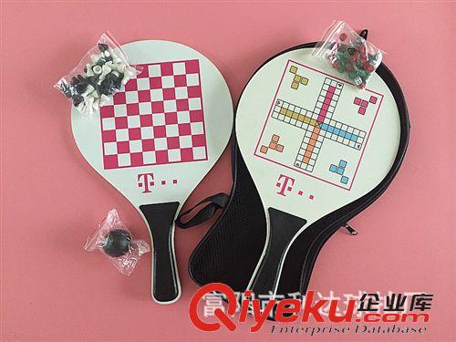 象棋、围棋 塑料棋子木制沙滩球拍网袋套装 飞行棋盘/国际象棋/围棋 定做LOGO