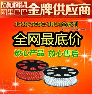 清仓 厂家直销LED灯带5050 LED灯带灯条 三晶白光60灯高压高亮5050灯带