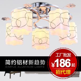 卧室 铝材客厅灯 艺术线条卧室灯吸顶灯 简约玻璃书房灯 厂家批发809