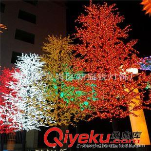LED樱花树灯 批发高仿真LED树灯户外防水出口外销LED枫叶树节日装饰灯