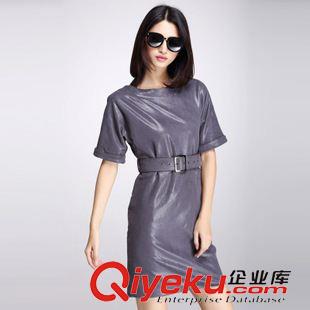 B 9707#欧美连衣裙2015秋冬新款女中长裙气质高端修身连衣裙