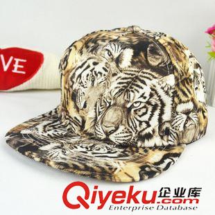 嘻哈帽/平沿帽 新款日系原宿风虎纹棒球帽SNAPBACK 平沿帽遮阳帽嘻哈帽子批发