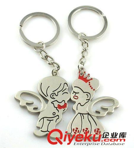 新款tj創(chuàng)意婚慶禮品浪漫愛心公主情侶鑰匙扣可定制LOGO現(xiàn)貨供應(yīng)原始圖片2