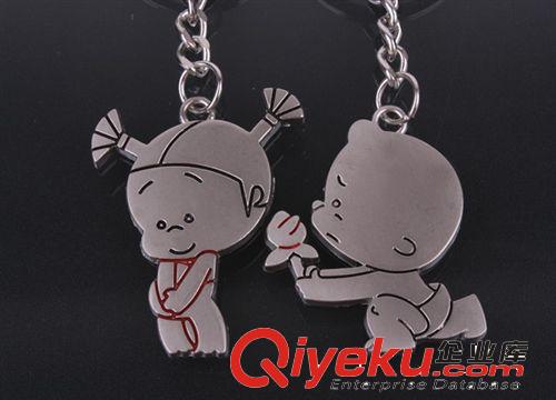 新款tj創意婚慶禮品浪漫愛心yhk情侶鑰匙扣可定制LOGO
