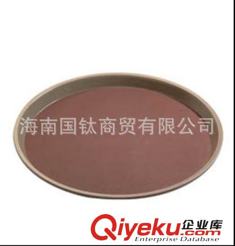 供應(yīng)PP材質(zhì)托盤 圓形托盤 格紋防滑托盤 塑料托盤 訂做餐盤 盤子原始圖片2