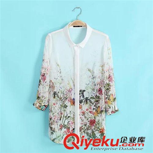 歐美女裝2014新款 ASOS同款復(fù)古小鳥印花和服開衫女式外套