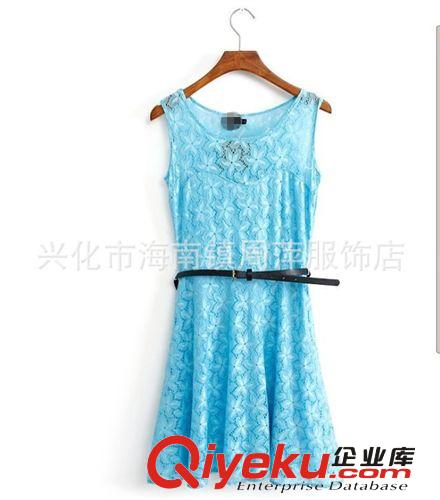 2014春夏新款新款蕾絲連衣裙 歐美女裝ASOS修身無袖蕾絲連衣裙子原始圖片2