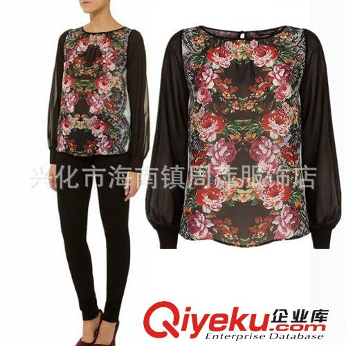 歐美女裝2014新款 top*shop青花瓷印花修身無袖連衣裙