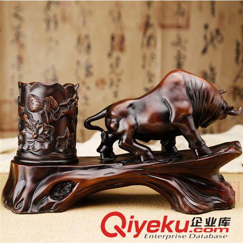 樹脂 工藝精品 開拓 牛筆筒  創(chuàng)意辦公禮品 創(chuàng)意家居家飾原始圖片3