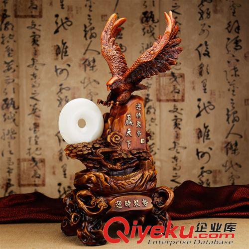 樹脂迎時聚勢老鷹擺件 送禮辦公 家居吉祥風水擺設工藝禮品原始圖片2