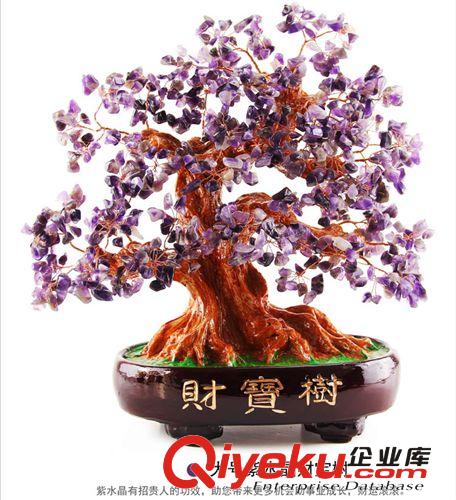 廠家直銷批發創意禮品樹脂工藝品tr水晶招財樹樹脂擺件家居飾品原始圖片2