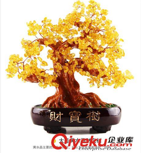 廠家直銷批發創意禮品樹脂工藝品tr水晶招財樹樹脂擺件家居飾品原始圖片3