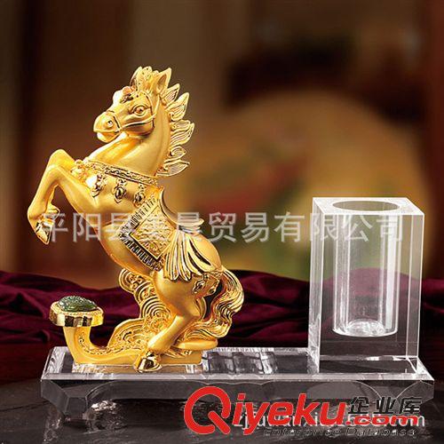 馬年 水晶合金馬擺件創意禮品工藝品書房裝飾家居風水招財物原始圖片3