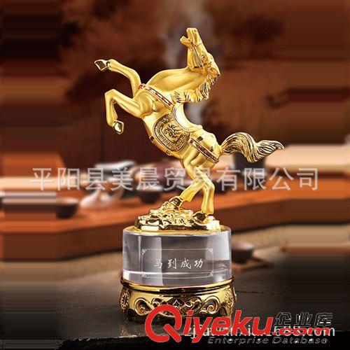 騰飛水晶合金馬擺件創意禮品工藝品 馬到成功 家居風水招財物原始圖片3