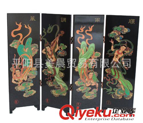 木質(zhì)漆器仿古小屏風(fēng)工藝品擺件批發(fā) 中秋禮品商務(wù)紀(jì)念品 風(fēng)調(diào)雨順原始圖片3