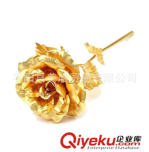 七夕情人節創意禮品 黃金玫瑰花廠家批發 24k千足金箔含苞玫瑰原始圖片2