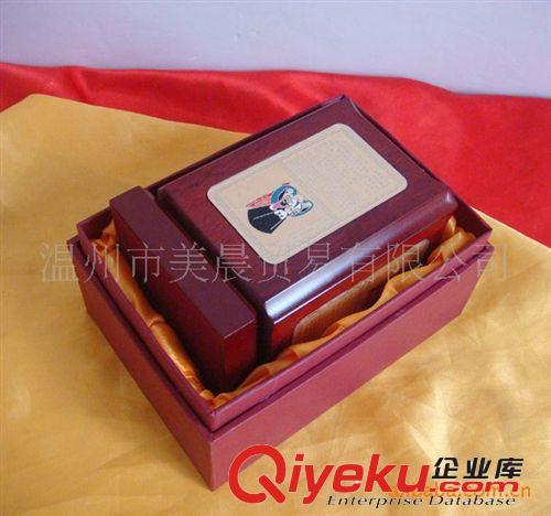 企業(yè)商務禮品可定制logo 廣告工藝木制筆筒 方形國粹臉譜筆筒原始圖片2