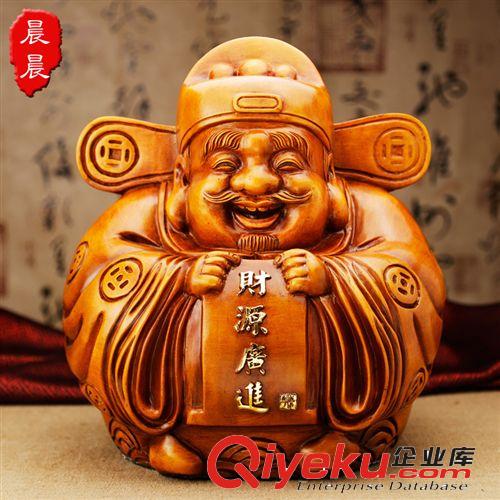 樹脂擺件家居裝飾 木紋工藝品 招財佛/財源廣進(jìn) 家居禮品擺件