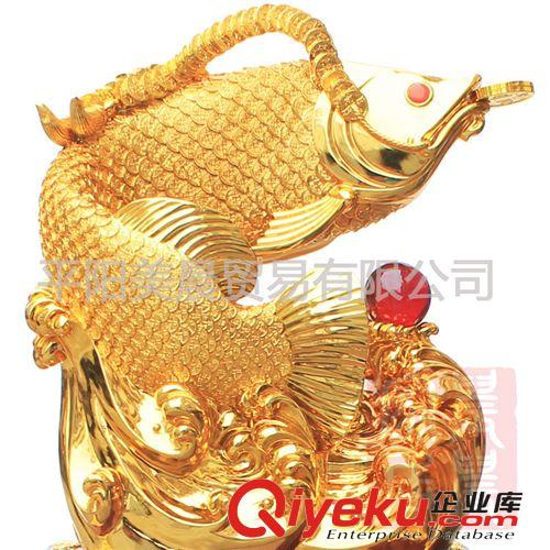 樹脂工藝品廠家混批發 家居裝飾開業喬遷禮品 大型招財金龍魚擺件原始圖片3