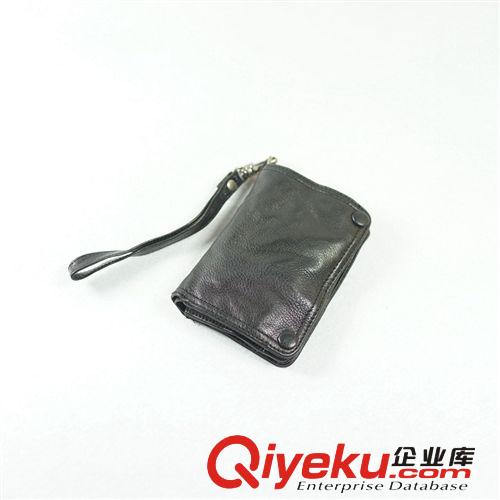 【外貿(mào)款】高油性進(jìn)口皮短款錢包 VINTAGE 配腕帶zp錢包原始圖片2