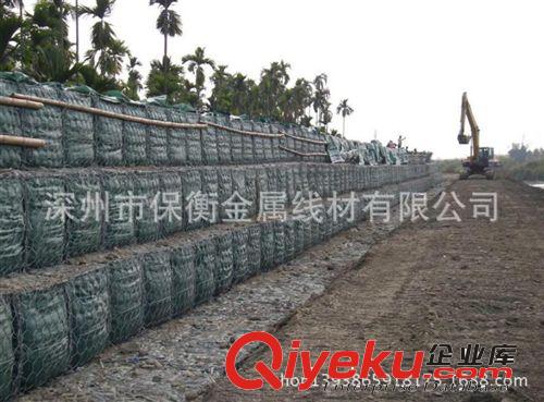 都江堰鉛絲石籠網箱控制河流洪水沖刷堤壩防護原始圖片3