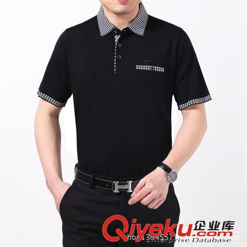 2014新款品牌中高檔男式絲光棉短袖T恤 廠家批發(fā) 一件代發(fā)