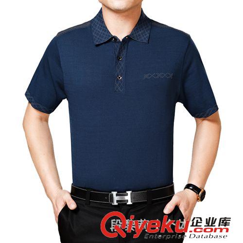 夏季新款品牌男式桑蠶絲短袖  男式Polo衫 廠家批發(fā) 一件代發(fā)原始圖片2