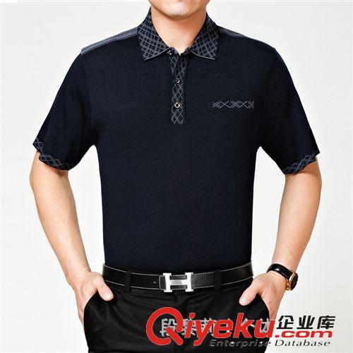 夏季新款品牌男式桑蠶絲短袖  男式Polo衫 廠家批發(fā) 一件代發(fā)原始圖片3