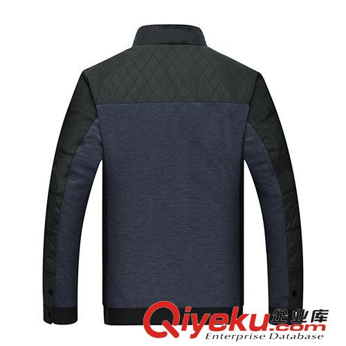 2014新款品牌春款休閑男式拼色立領夾克廠家批發