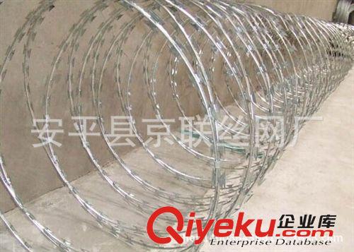 生產(chǎn)廠家 刺鐵絲 鐵絲網(wǎng)刺繩平面刀片刺繩，螺旋型刀片刺網(wǎng)原始圖片2