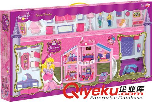 拆裝玩具車   拆裝別墅雙層塑料玩具娃娃過家家的玩具原始圖片3